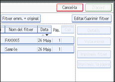 Il·lustraci&oacute; de la pantalla del panell d'operacions