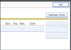 Il·lustració de la pantalla del panell d'operacions