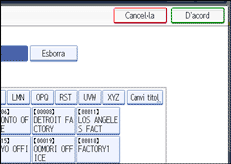 Il·lustració de la pantalla del panell d'operacions