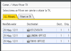 Il·lustració de la pantalla del panell d'operacions