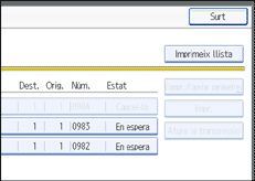 Il·lustració de la pantalla del panell d'operacions