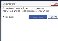Il·lustració de la pantalla del panell d'operacions