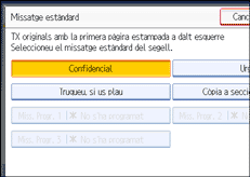 Il·lustració de la pantalla del panell d'operacions