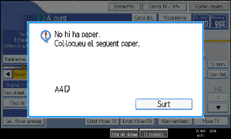 Il·lustració de la pantalla del panell d'operacions