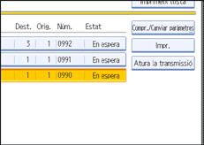Il·lustració de la pantalla del panell d'operacions
