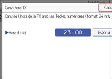Il·lustració de la pantalla del panell d'operacions