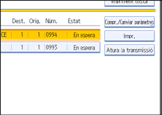 Il·lustració de la pantalla del panell d'operacions