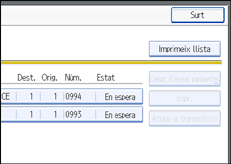 Il·lustració de la pantalla del panell d'operacions