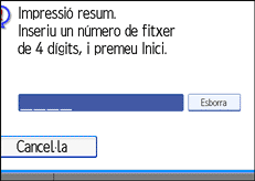 Il·lustració de la pantalla del panell d'operacions