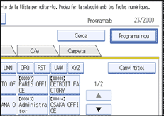 Il·lustració de la pantalla del panell d'operacions