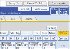 Il·lustraci&oacute; de la pantalla del panell d'operacions