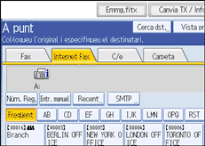 Il·lustració de la pantalla del panell d'operacions