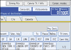 Il·lustració de la pantalla del panell d'operacions