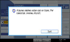 Il·lustració de la pantalla del panell d'operacions