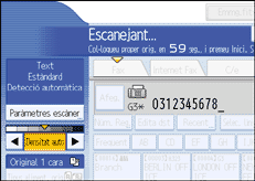 Il·lustració de la pantalla del panell d'operacions