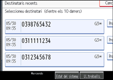 Il·lustració de la pantalla del panell d'operacions