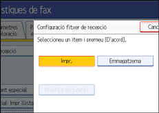 Il·lustració de la pantalla del panell d'operacions