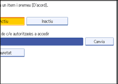 Il·lustració de la pantalla del panell d'operacions