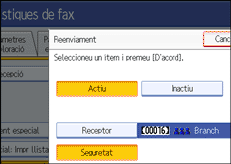 Il·lustració de la pantalla del panell d'operacions