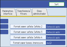 Il·lustració de pantalla del panell d'operacions