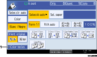 Il·lustració de la pantalla del panell de control numerada com a il·lustració de crida