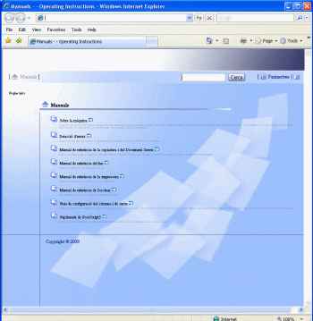 Il·lustració de la pantalla del navegador web
