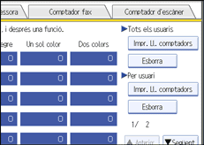 Il·lustració de la pantalla del panell de control