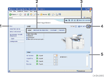 Il·lustració de la pantalla del navegador web (il·lustració de referència enumerada)
