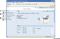 Il·lustració de la pantalla del navegador web (il·lustració de referència enumerada)