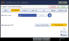 Il·lustració de la pantalla del panell de control