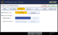 Il·lustració de la pantalla del panell de control