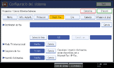 Il·lustració de la pantalla del panell de control