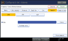 Il·lustració de la pantalla del panell de control