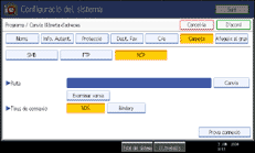 Il·lustració de la pantalla del panell de control