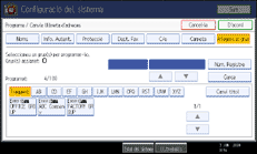 Il·lustració de la pantalla del panell de control