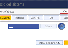 Il·lustració de la pantalla del panell de control