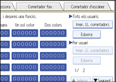Il·lustració de la pantalla del panell de control