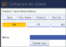 Il·lustració de la pantalla del panell de control