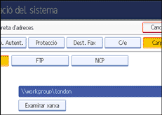 Il·lustració de la pantalla del panell de control