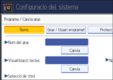 Il·lustració de la pantalla del panell de control