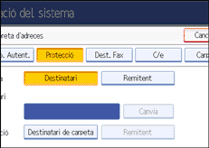 Il·lustració de la pantalla del panell de control