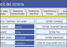 il·lustració de la pantalla del panell de control