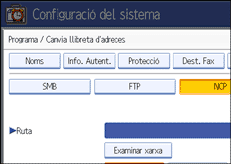 Il·lustració de la pantalla del panell de control