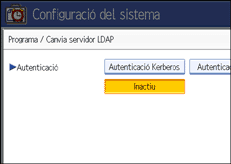 Il·lustració de la pantalla del panell de control