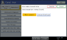 Il·lustració de la pantalla del panell d'operacions