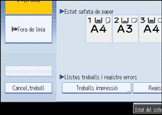 Il·lustració de la pantalla del panell d'operacions