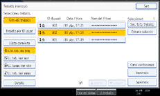 Il·lustració de la pantalla del panell d'operacions