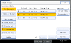 Il·lustració de la pantalla del panell d'operacions