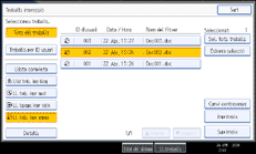 Il·lustració de la pantalla del panell d'operacions