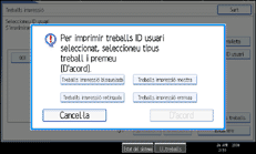 Il·lustració de la pantalla del panell d'operacions